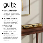 Small Decorative Serving Tray, Single Piece, Gold Aluminum Display Organizer