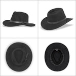 Men's Wool Felt Fedora Cowboy Hat - Walnut