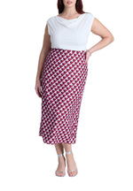 ELOQUII Women's Plus Size Geometric Sequin Skirt - 14, Kaleidoscope Dreams