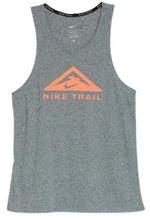 Nike Women's Dri-FIT Trail Running Tank DM7571-066 Dark Grey Heather/Orange Medium
