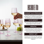 Khen Acrylic Lucia Stemmed Goblets -  Set of 6 | 14oz | Lilac