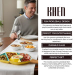 Khen Ceramic Pickleball Dish | Paddle Shaped Serving Tray Platter Decorative Tableware