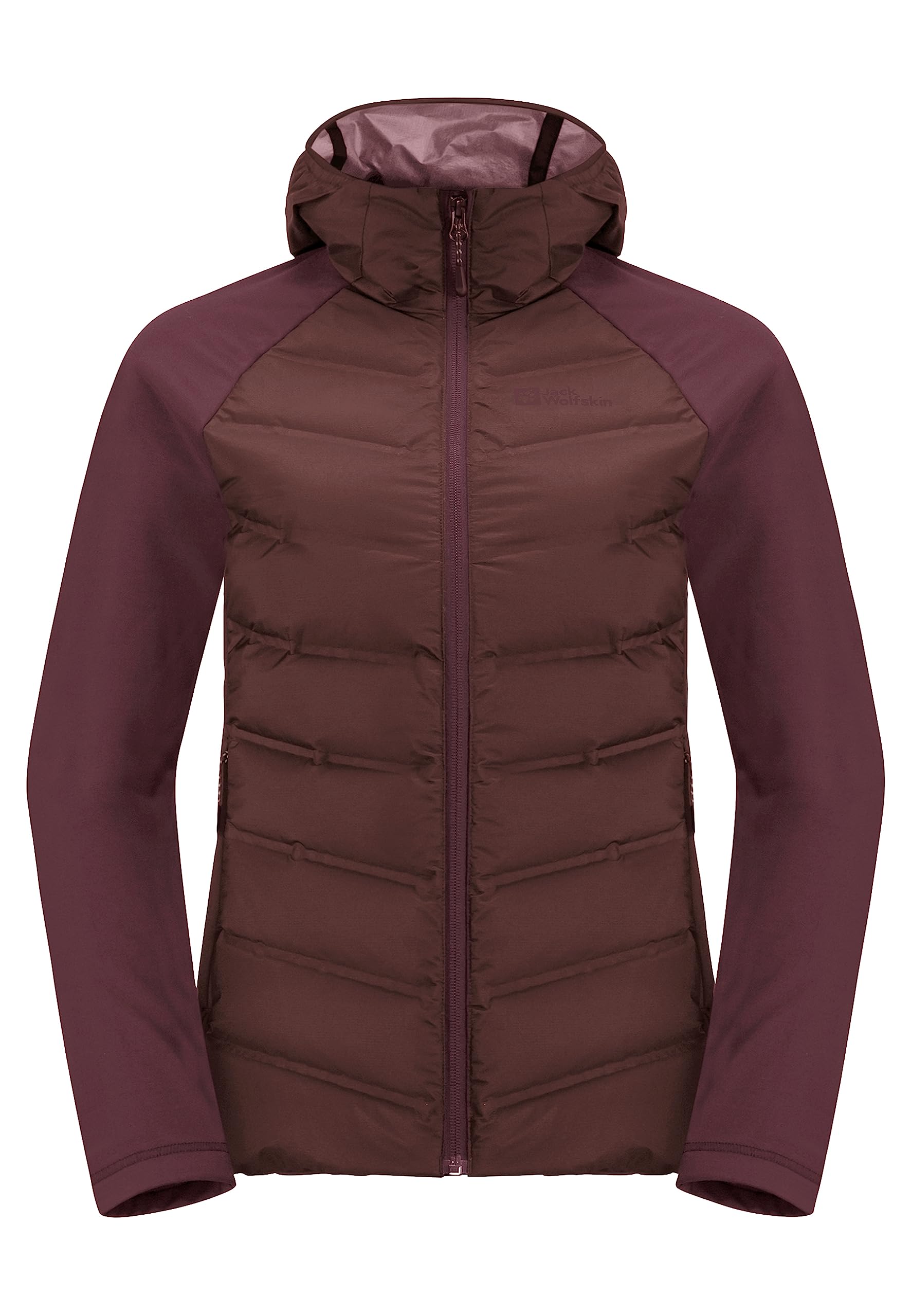 Jack Wolfskin Tasman Down Hybrid Hiking Jacket - Dark Maroon