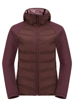 Jack Wolfskin Tasman Down Hybrid Hiking Jacket - Dark Maroon