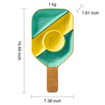 Khen Ceramic Pickleball Dish | Paddle Shaped Serving Tray Platter Decorative Tableware