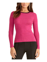 Rachel Roy Womens Pink Long Sleeve Crew Neck Blouse Evening Top Size XXL