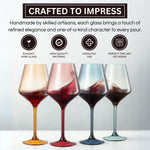 Floating Shatterproof Wine Glasses | Muted Colors | Set of 4, 16 oz