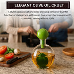 Premium Italian Design Oil Dispenser – 10oz Borosilicate Glass Carafe
