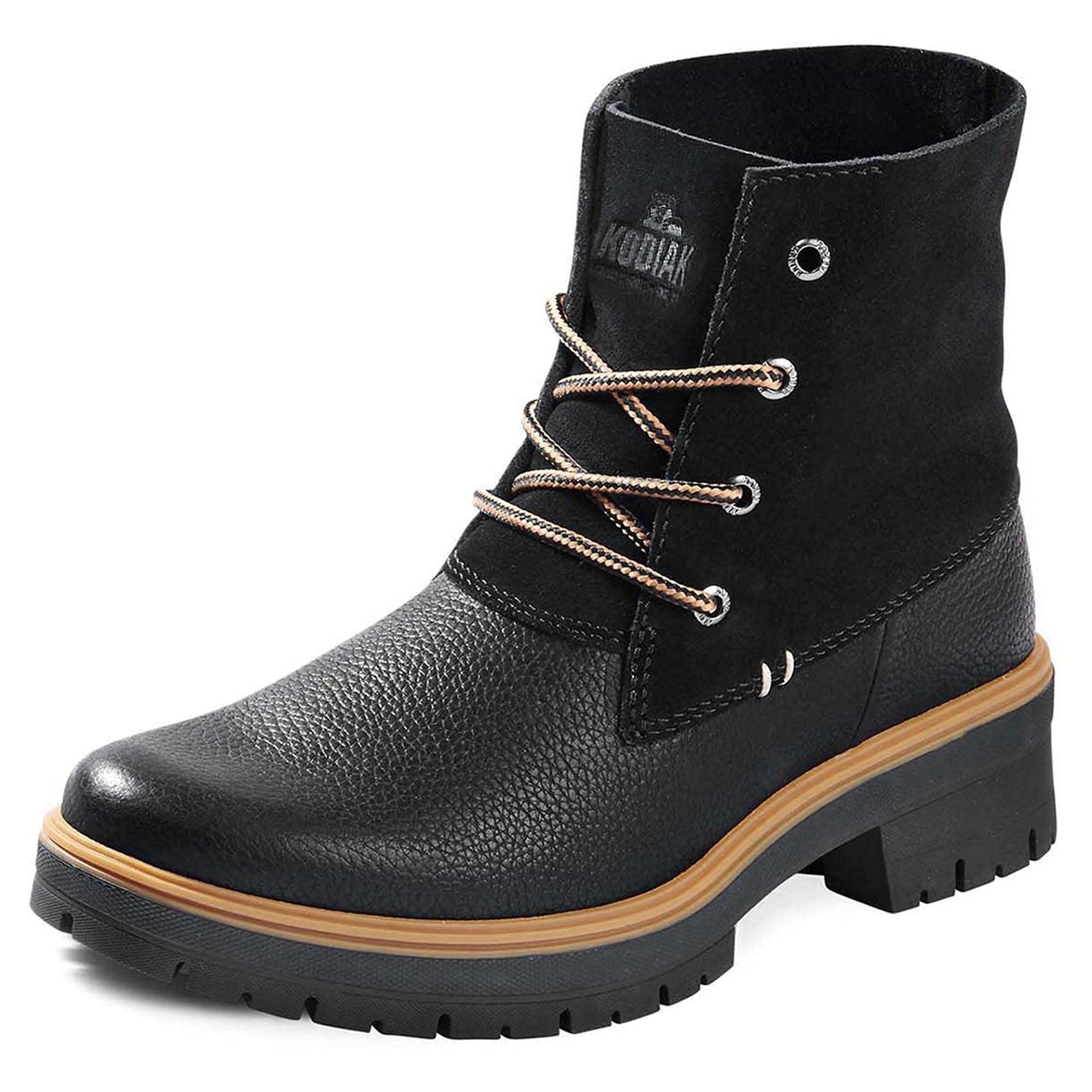 Kodiak Womens Atlin Black Leather Bootie - Size 10