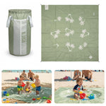 Khen Baby Beach Splash Mat Green, 1 Piece, 78.74 x in Waterproof Polyester Portable Foldable