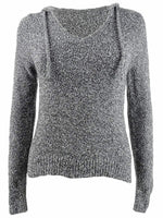 Crave Fame Juniors' Marled Fuzzy Pullover Hoodie Black Size Medium