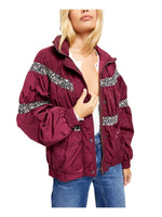 We The Free Womens On My Mind Winter Oversize Bomber Jacket Purple XS