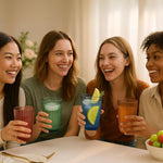 Khen Shatterproof Acrylic Ribbed Drinking Glasses Set | Set of 4