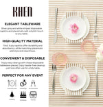 Tonal Striped Disposable Napkin Set in Smoke, 50 Pieces