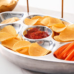 Football Tailgate Superbowl Serving Bowl Silver Brass Snack