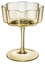 Flower Wave Coupe Cocktail Colored Glasses | Set of 5 | Fall/Holiday Colors