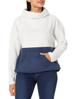 Carve Designs Women's Rowayton Colorblock Cowl - Cloud Heather/Navy
