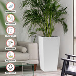 30 in Tall Large Flower Pot Planter with Self-Watering Drainage Holes