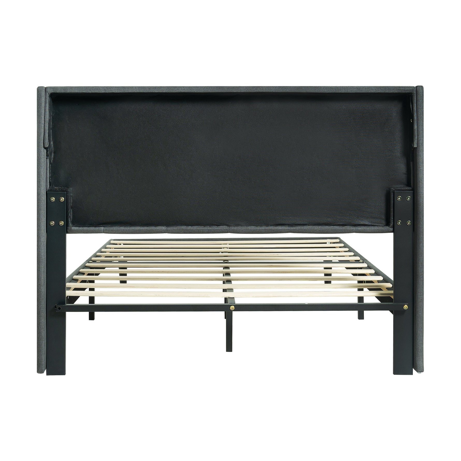 Modern Queen Size Upholstered Platform Bed Frame