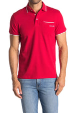 Roberto Cavalli Pipe Trim Patch Pocket Short Sleeve Polo ROSSO