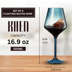 Floating Shatterproof Wine Glasses | Muted Colors | Set of 4, 16 oz