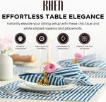 Tonal Striped Disposable Napkin Blue Set of 50 Pieces