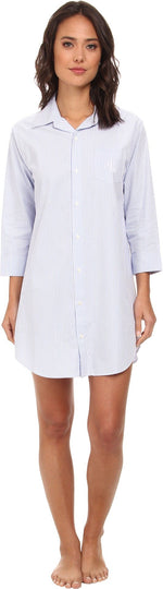 Lauren Ralph Lauren Essentials Striped His Shirt Carissa Bengal Stripe French Blue/White
