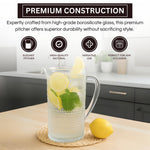 Bombay Hobnail Glass Pitcher for Juice and Lemonade | 32 oz