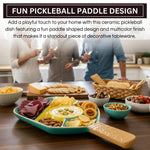 Khen Ceramic Pickleball Dish | Paddle Shaped Serving Tray Platter Decorative Tableware