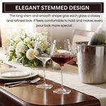 Confetti Stemmed Wine Glasses Set of 2, 20oz Multicolor Clear Glass 20oz