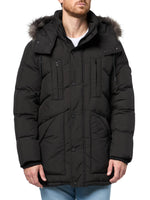 Andrew Marc Men's Outerwear Down Puffer Jacket, Black, XX-Large