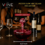 Blush Pink Low Arc Glass Decanter Handblown Captain’s Style Carafe