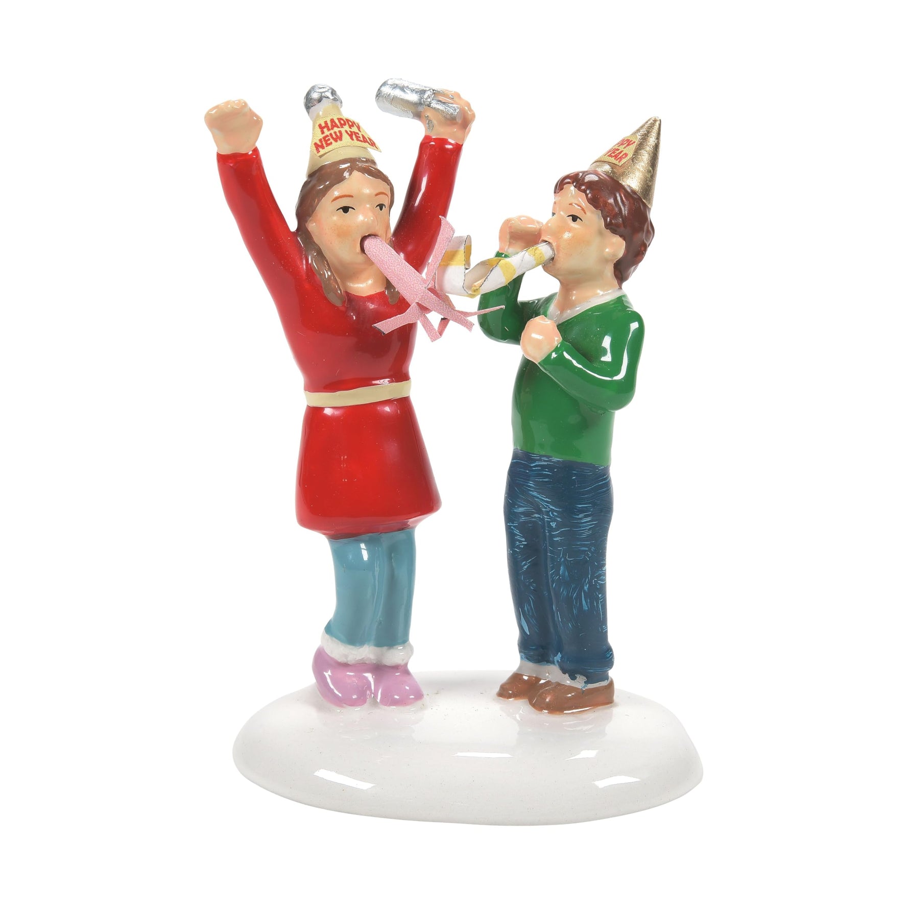 Department 56 Original Snow Village Accessories We Made it Until Midnight Figurine, 2.83 Inch, Multicolor