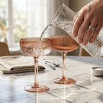 Madrid Acrylic Champagne Coupe Cocktail Glassware, Set of 2