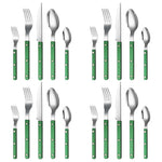 Khen Green Cutlery Set of 20 –18/8 Stainless Steel Flatware