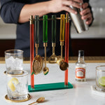 5-PC Gold Bartender Kit with Stand & Color Handles