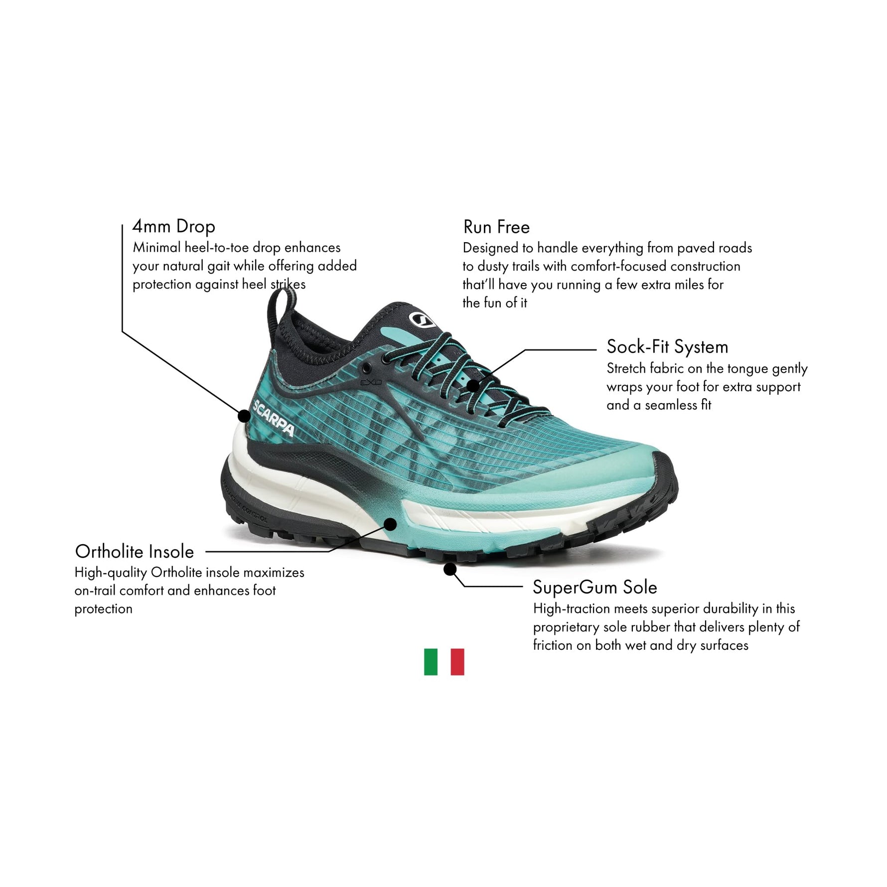SCARPA Women's Golden Gate ATR Trail Shoes - Aruba Blue/Black