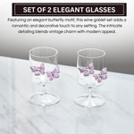 Butterfly Wine Goblet set of 2