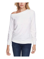 1 State Embellished Off-The-Shoulder Top, Soft Ecru, Small White/Silver