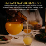 talian Design Amber Glass Jug Mouth-Blown Venetian Pitcher 750ml Handmade Murano