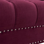 La Rosa Victorian Chesterfield Tufted Sofa, Burgundy Velvet