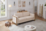 Modern 3-Seater Sofa With Solid Wood Legs