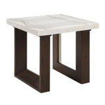 Edwyn Natural Marble Top End Table