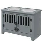 PawHut Large Elevated Dog Bowls with Storage Cabinet