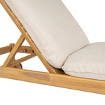 Riviera Outdoor Chaise Lounge with Wheels, Acacia Wood Frame (Set of 2)