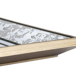 Antique Rectangle Mirror with Floral Accents
