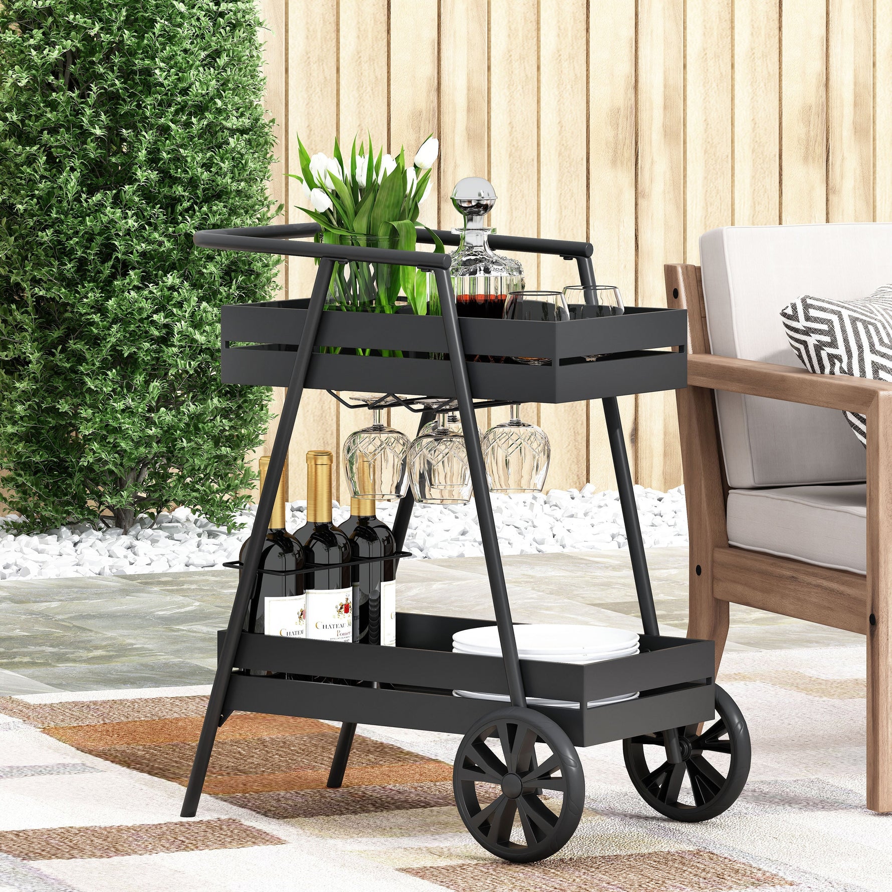 Modern Industrial Bar Cart