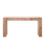 Rustic Wood Console Table with Natural Log Accents – 62" Entryway Table