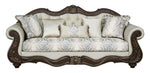 Pierce Sofa With 5 Pillows - Beige / Cherry