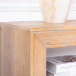 Rustic Solid Wood Console Table with Storage Shelf
